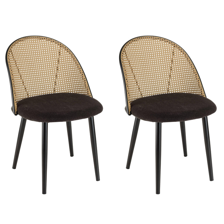 Set van 2 eetkamerstoelen Lea hele rugleuning