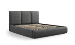 Bedframe Nicolas chenille met opbergruimte en hoofdbord 140 x 200 cm