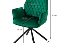 Set van 4 eetkamerstoelen Hale velvet