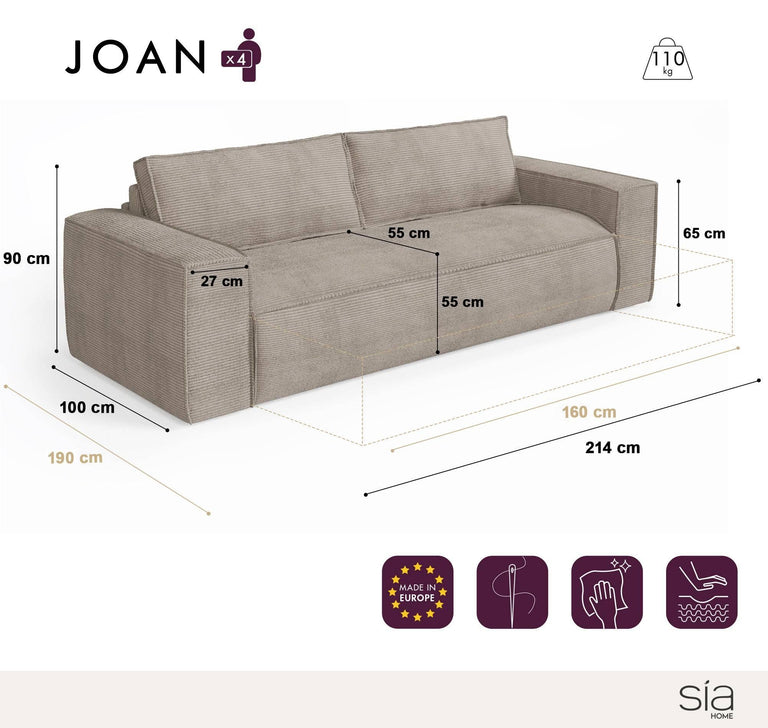 sia-home-4-zitsslaapbank-joanribstofmet dunlopillo matras-zwart-xl-ribfluweel (100% polyester)-banken-meubels7