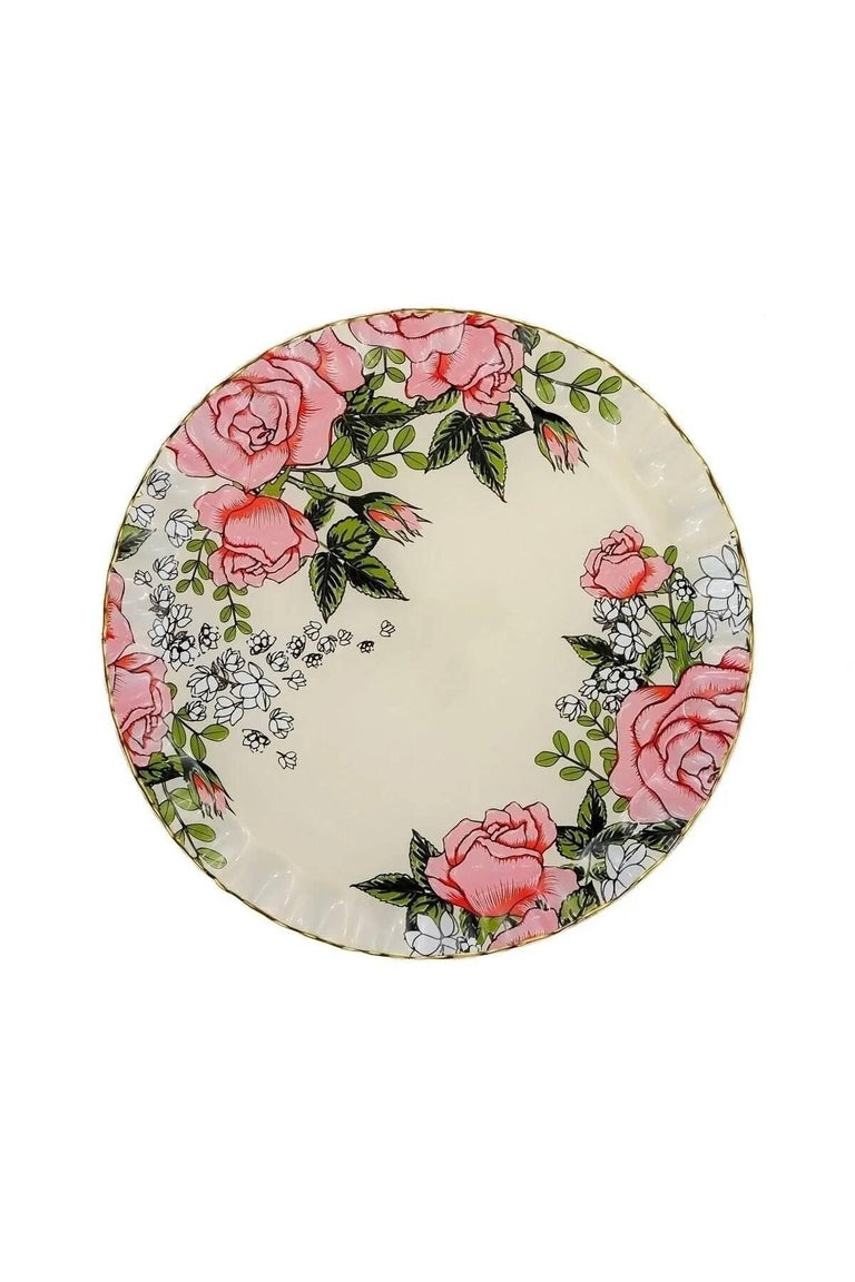 hermia-set van 6 dessertborden flora-multicolour--glas-servies-koken & tafelen_7988141