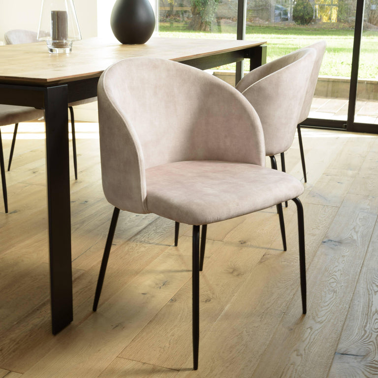 Set van 2 eetkamerstoelen Augustin velvet