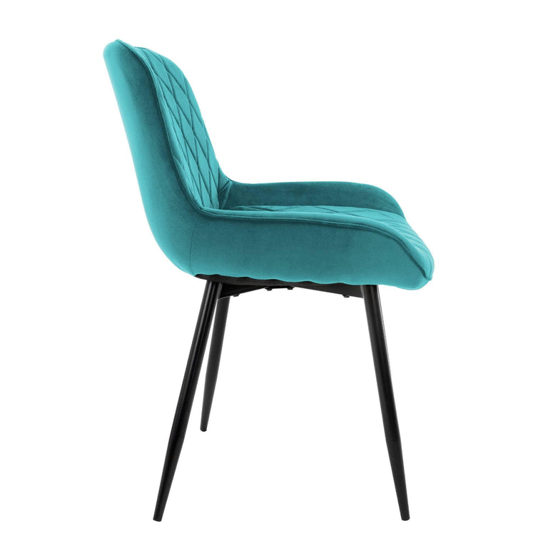 Set van 2 eetkamerstoelen Mana velvet