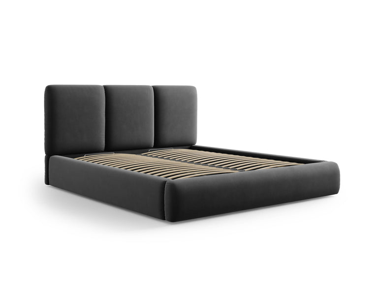 Bedframe Nicolas velvet met opbergruimte en hoofdbord 160 x 200 cm