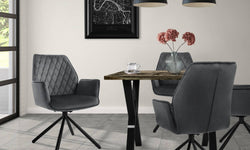 Set van 2 eetkamerstoelen Hale velvet