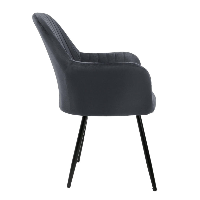 Set van 4 eetkamerstoelen Layla velvet