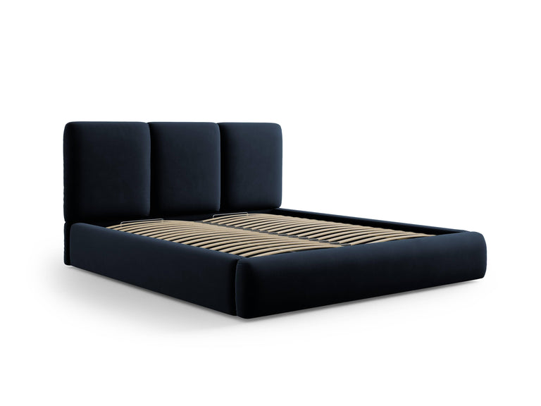 Bedframe Nicolas velvet met opbergruimte en hoofdbord 200 x 200 cm