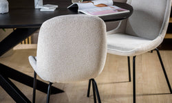 Set van 2 eetkamerstoelen Geriba bouclé