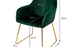 Set van 2 eetkamerstoelen Mili velvet