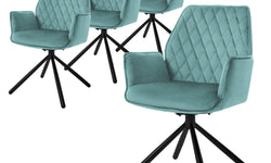 Set van 4 eetkamerstoelen Hale velvet