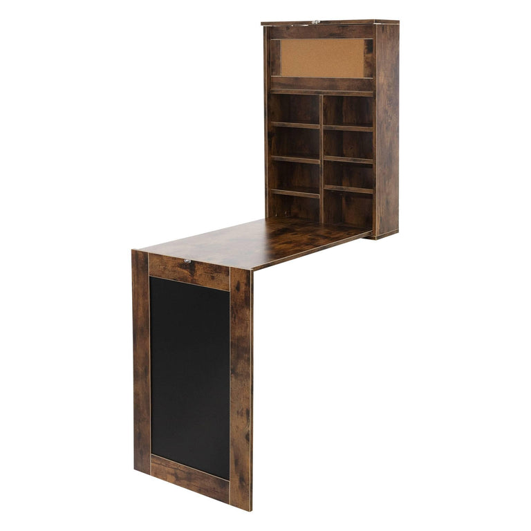 ml-design-wandbureau-metschoolbordannet inklapbaar-donkerbruin-mdf-tafels-meubels1