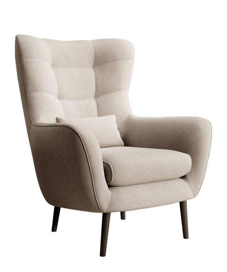 Fauteuil met hocker Verdiro velvet