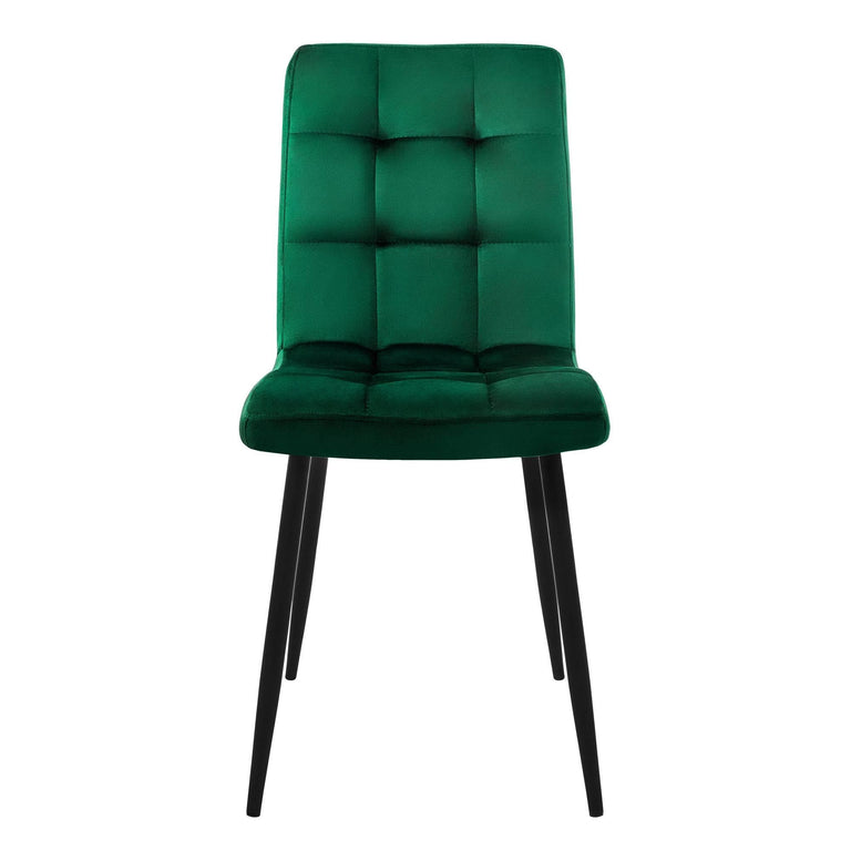 Set van 4 eetkamerstoelen Quinn velvet