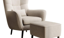 Fauteuil met hocker Verdiro velvet