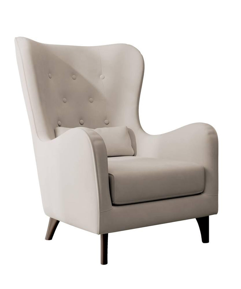 Fauteuil met hocker Casara velvet