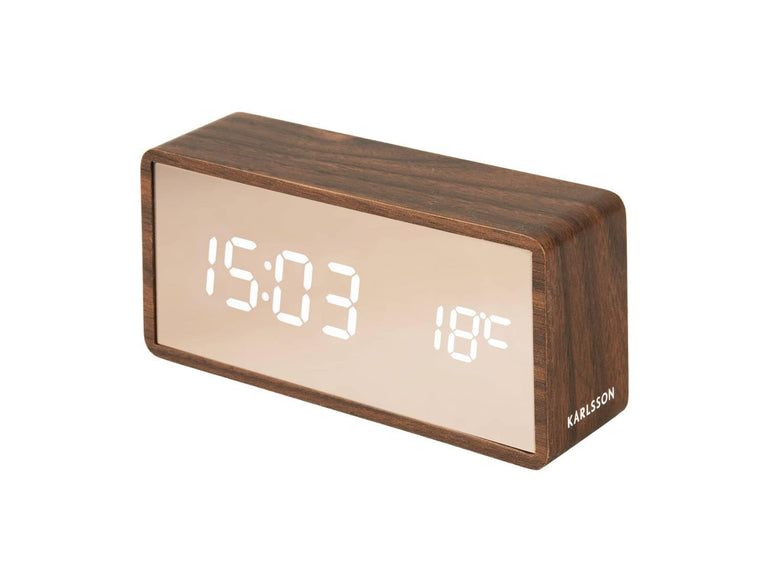 Alarmklok Copper Wandspiegel LED