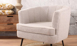 Fauteuil Norah bouclé