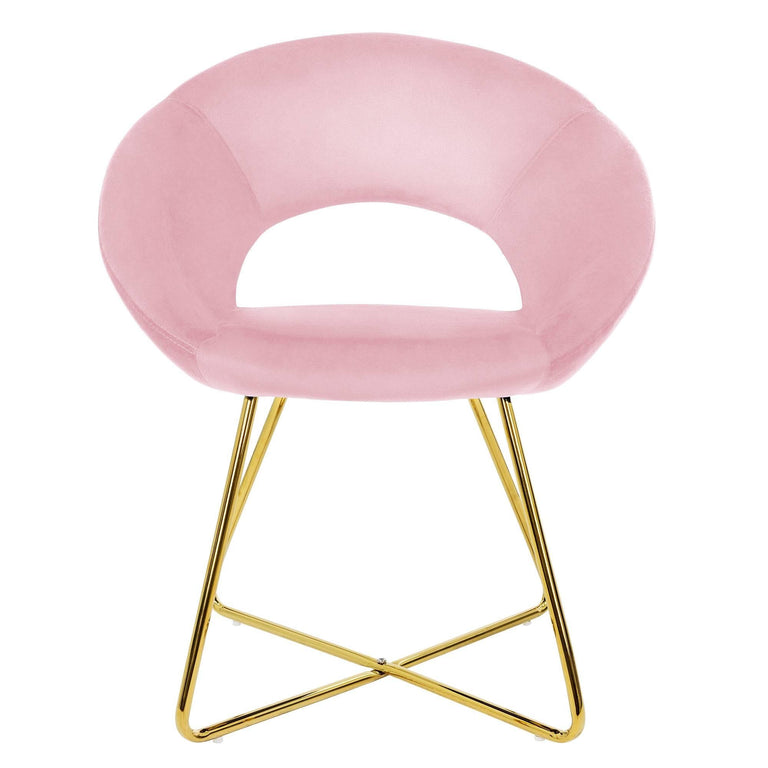 Set van 2 eetkamerstoelen Erna velvet