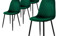 Set van 4 eetkamerstoelen Wisk velvet