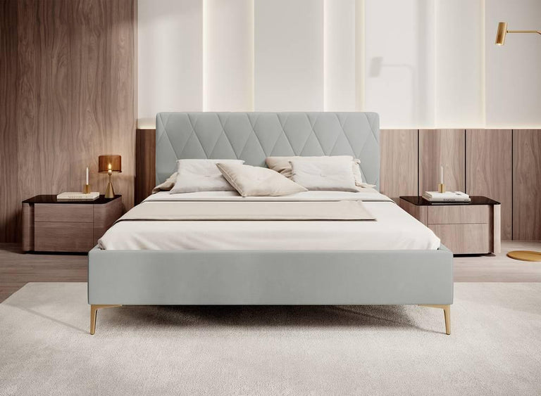 Bedframe Ticaro velvet 140 x 200 cm