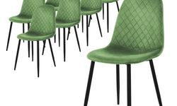 Set van 8 eetkamerstoelen Wisk velvet