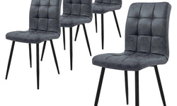 Set van 4 eetkamerstoelen Quinn kunstleer