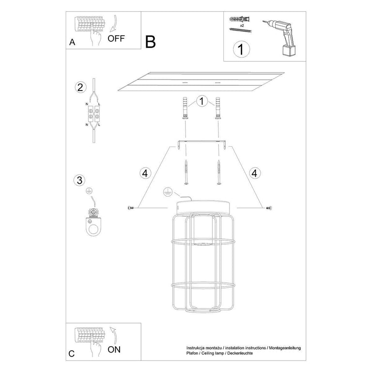 Plafondlamp Gotto