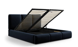 Bedframe Nicolas velvet met opbergruimte en hoofdbord 180 x 200 cm