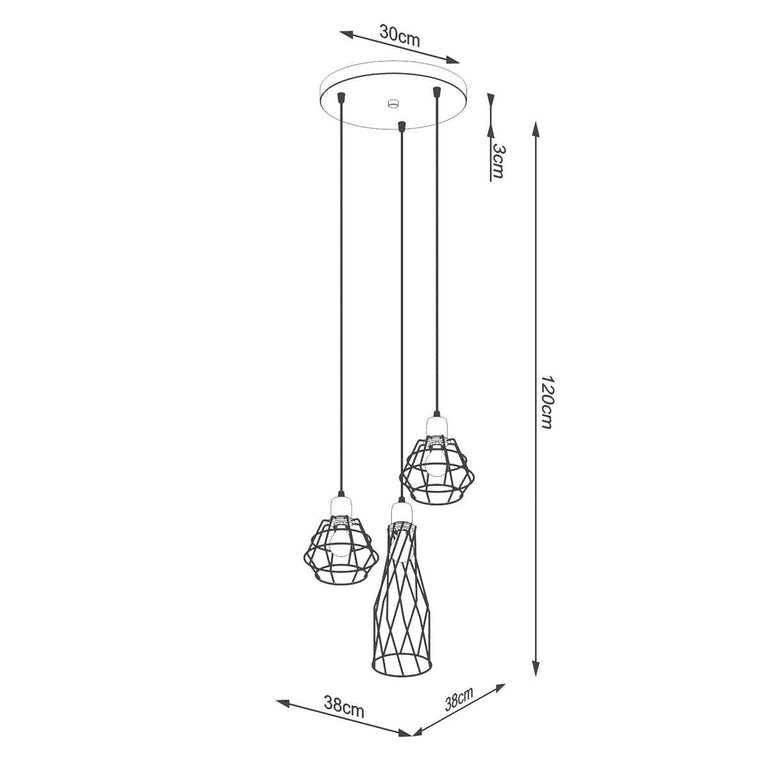 Plafondlamp Suba 3-lichts