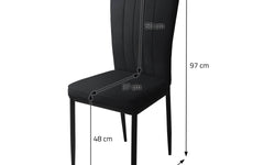 Set van 4 eetkamerstoelen Garcia velvet