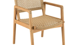 Set van 2 tuinstoelen Valeria met armleuningen rotan