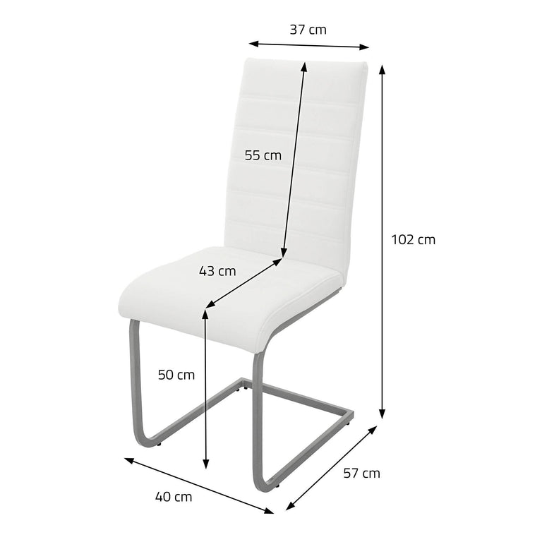 Set van 2 eetkamerstoelen Levi kunstleer