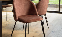 Set van 2 eetkamerstoelen Augustin velvet