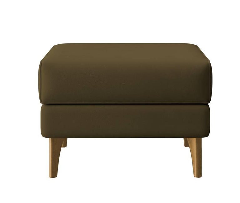 Fauteuil met hocker Casara velvet