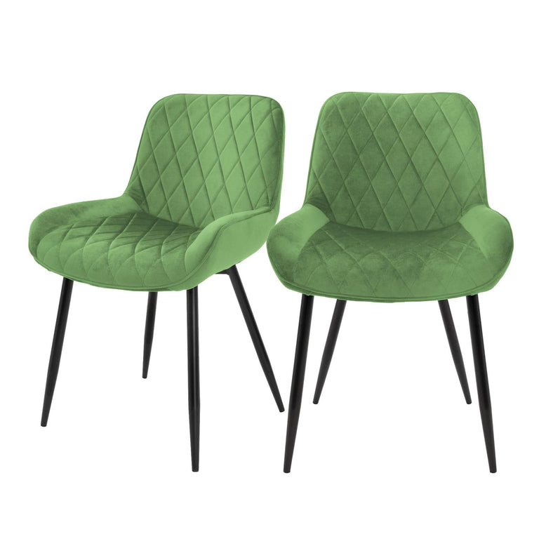 Set van 2 eetkamerstoelen Mana velvet