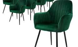 Set van 8 eetkamerstoelen Mari velvet