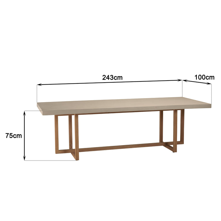 Eettafel Eris rechthoekig