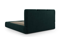 Bedframe Nicolas chenille met opbergruimte en hoofdbord 200 x 200 cm