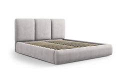 Bedframe Nicolas chenille met opbergruimte en hoofdbord 140 x 200 cm