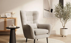 Fauteuil met hocker Verdiro velvet