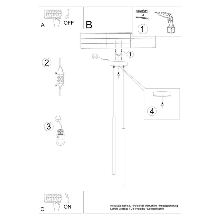 Hanglamp Pastelo 2-lichts