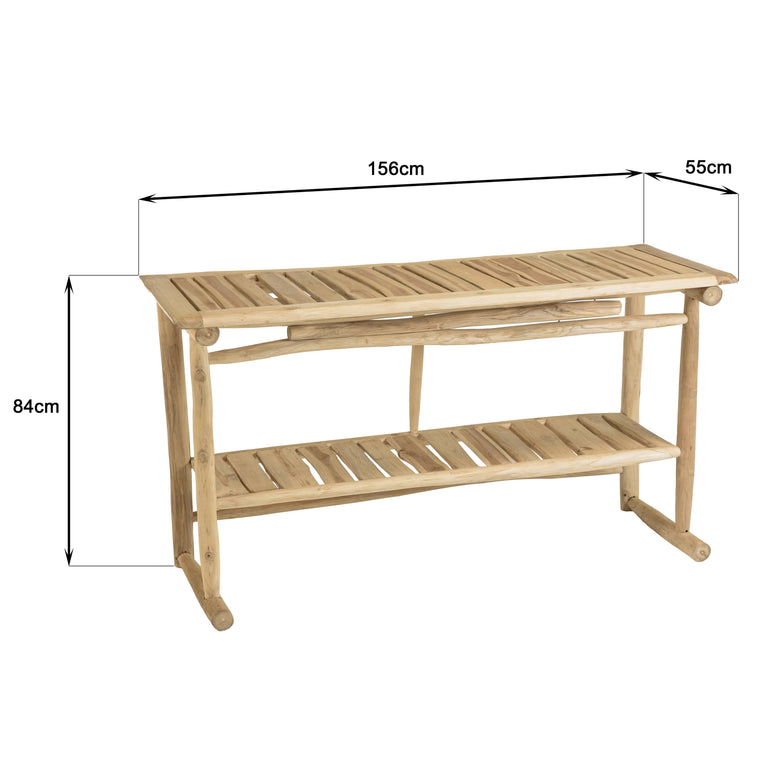 Wandtafel Will East teakhout