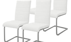 Set van 4 eetkamerstoelen Levi kunstleer