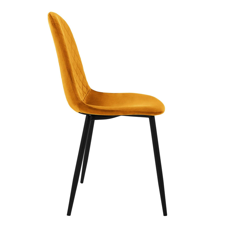 Set van 4 eetkamerstoelen Wisk velvet