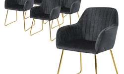 Set van 6 eetkamerstoelen Mili velvet