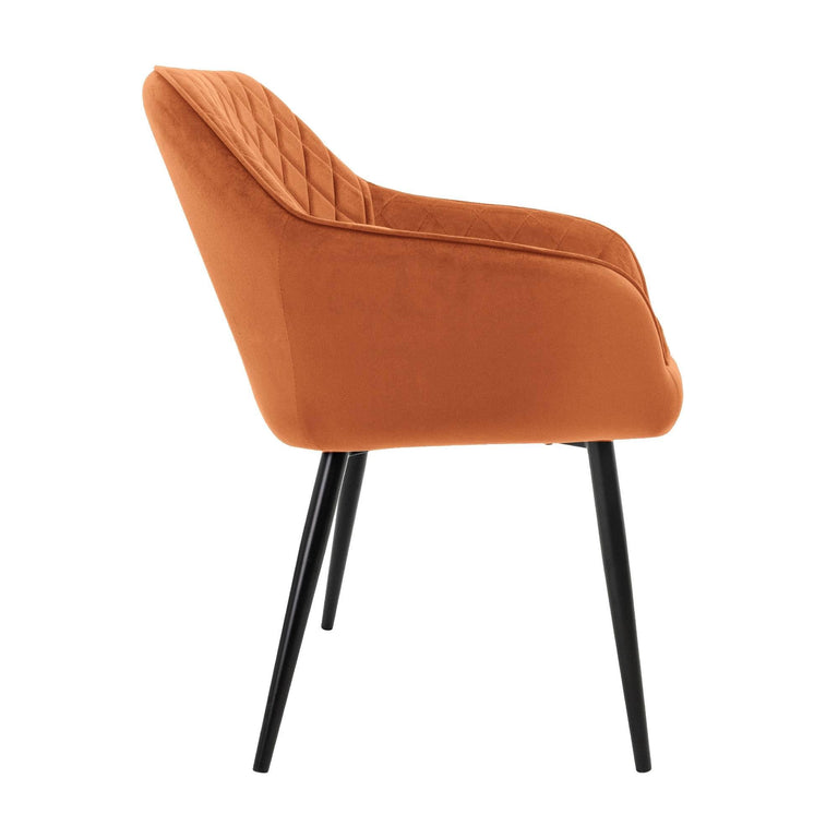 Set van 2 eetkamerstoelen Garth velvet