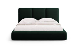 Bedframe Nicolas velvet met opbergruimte en hoofdbord 140 x 200 cm