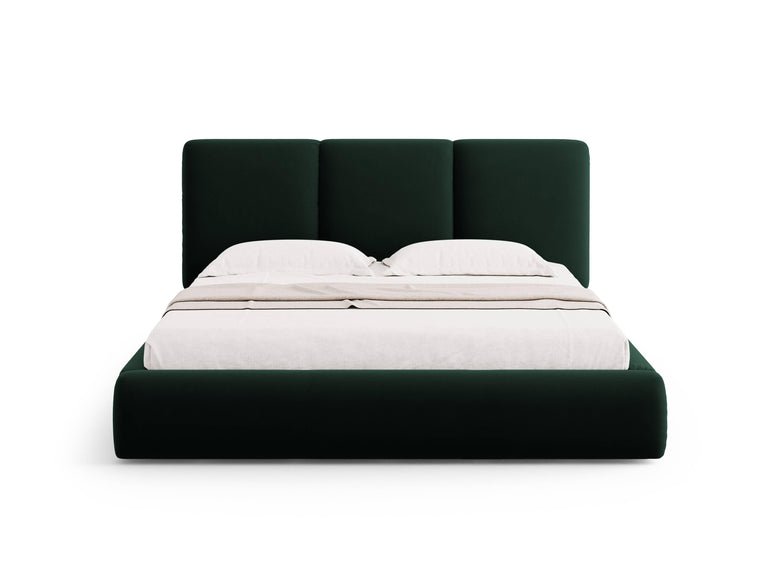 Bedframe Nicolas velvet met opbergruimte en hoofdbord 140 x 200 cm