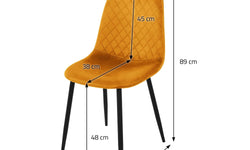 Set van 4 eetkamerstoelen Wisk velvet