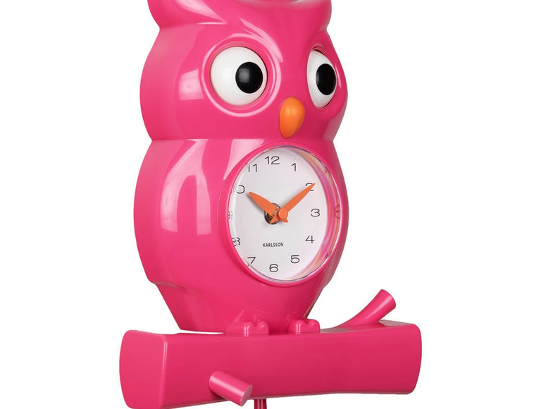 Wandklok Owl met pendulum